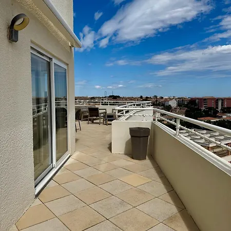 Bleu Prestige - Penthouse Vue -terrasse -plage 100m -cap D'agde - Histoire De Cles