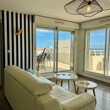Bleu Prestige - Penthouse Vue -terrasse -plage 100m -cap D'agde - Histoire De Cles Apartament Agde